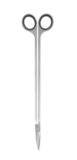 Gebogene Aquascaping-Schere aus hochwertigem, rostfreiem Edelstahl – ideal für den präzisen Rückschnitt von Wasserpflanzen