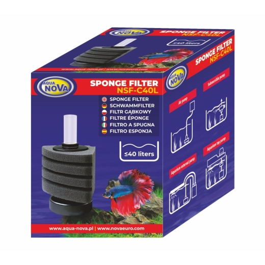 Aqua Nova NSF-C40L Eck-Lufthebefilter