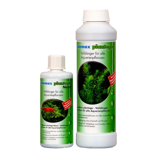 "Die ergiebige 100 ml Flasche AquaMax PlanTego Nano. Ideal für Aquarianer mit größeren Nano-Landschaften oder mehreren Becken – für eine langanhaltende und zuverlässige Versorgung Ihrer Wasserpflanzen."