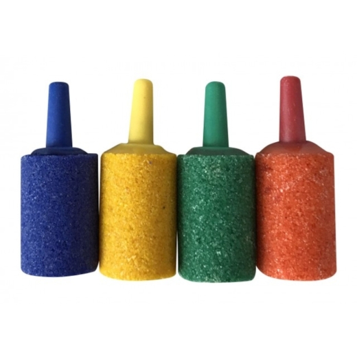 Sprudelstein Nano 15 × 25 mm – Luftausströmer in Blau, Rot, Gelb oder Grün