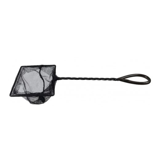 Aqua Nova N-03 Aquarienkescher mit 7,5 cm (3 Zoll) Netzbreite, schwarzem Netzgewebe und stabilem Griff aus dreifach geflochtenem Draht. Kompakter Kescher zum Einfangen und Umsetzen geeigneter Aquarienbewohner. Nicht für frisch geschlüpfte Garnelenlarven g
