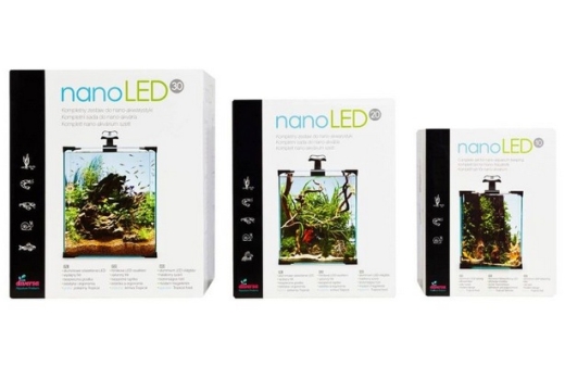 iversa NanoLED Set 20 Liter Aquarium Komplettset für Zwerggarnelen