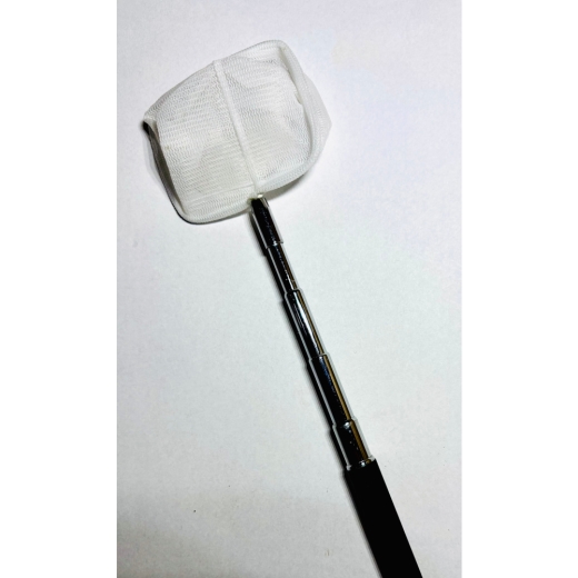 Detailansicht des feinmaschigen Garnelenkeschers – sorgt für einen verletzungsfreien Transfer von empfindlichen Zwerggarnelen.